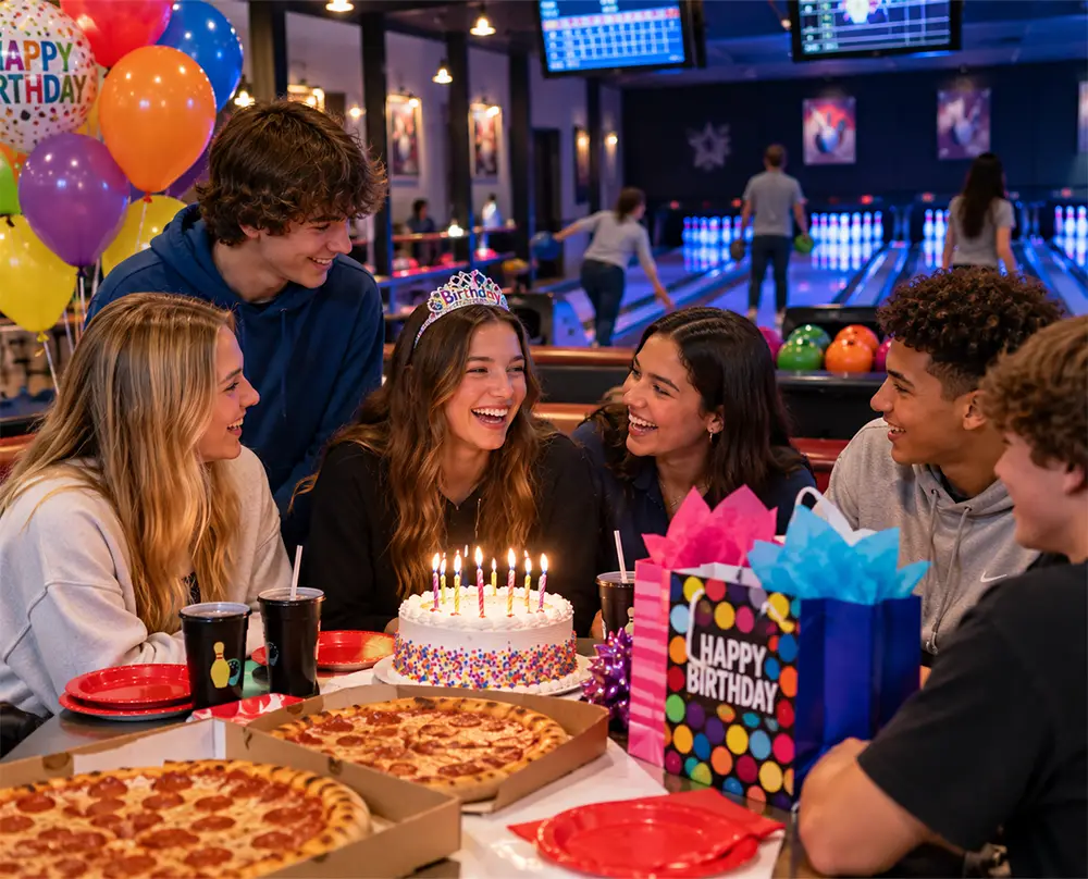 teenage birthday party at bowling center - Kokomo IN